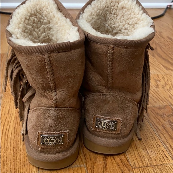 Australia Luxe Kids SHEARLING FRINGE boot! Rare! - Picture 6 of 10